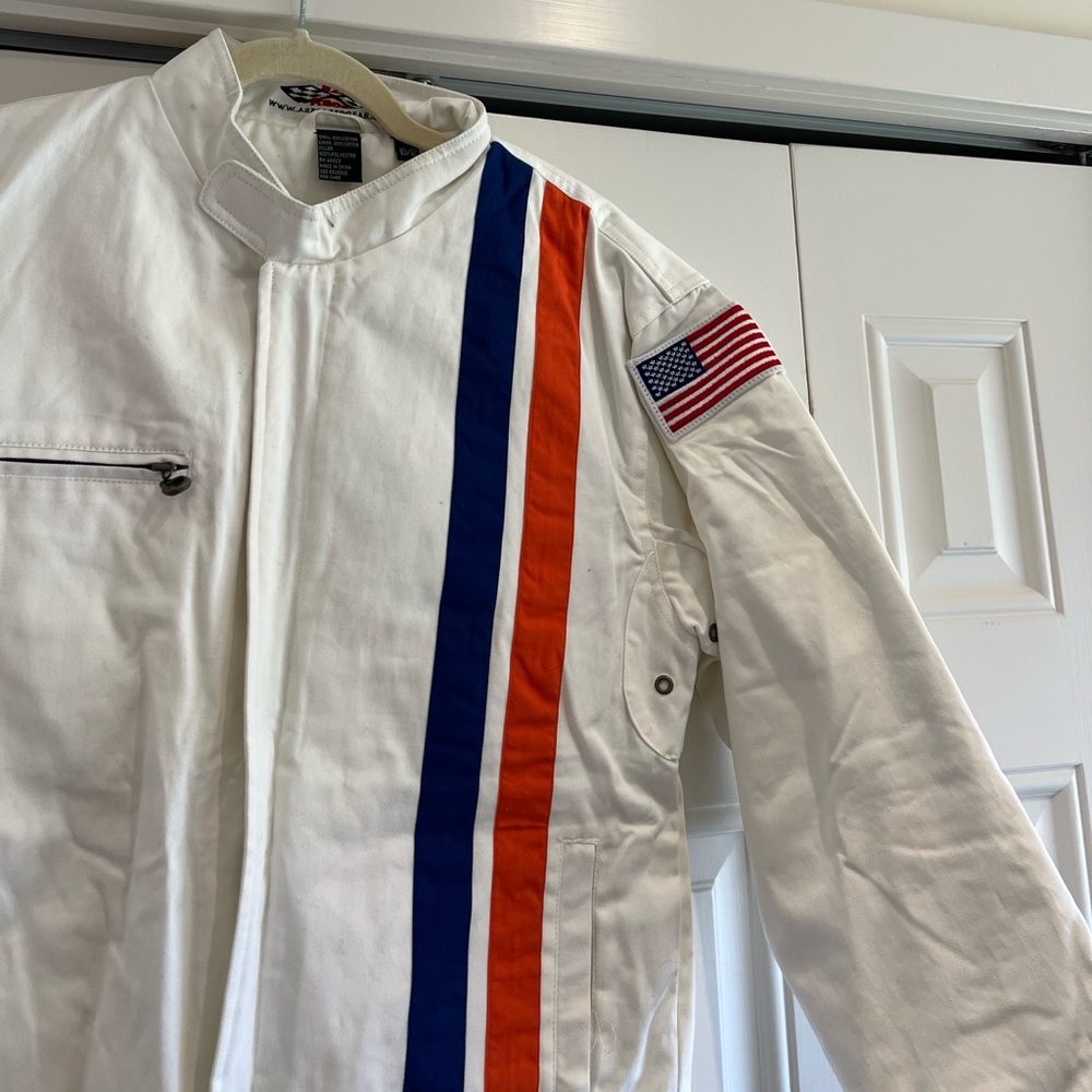 Vintage A2Z Racer Mens Blue Racing Jacket - Picture 3 of 7